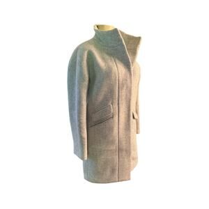 Women 2 J.Crew J. Crew Stadium Cloth Nello Gori Gray Zip Jacket Cocoon Coat Wool